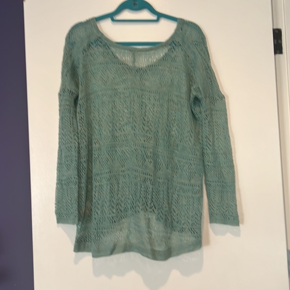 😊😊 NWOT Free People XS oversized sea green light knit sweater 😊😊 - Picture 6 of 10